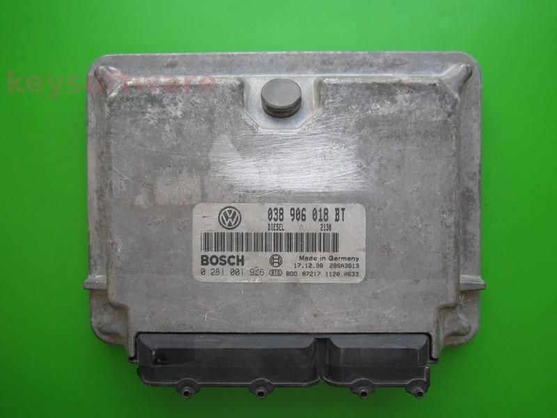 ECU Seat Toledo 1.9TDI 038906018BT 0281001926 EDC15V AHF