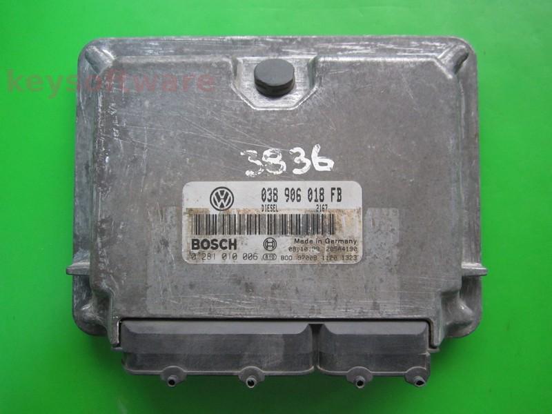 ECU Seat Ibiza 1.9TDI 038906018FB 0281010006 EDC15V ASV{+