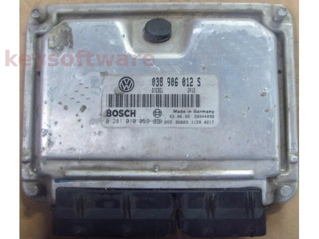 ECU Seat Toledo 1.9TDI 038906012S 0281010059 EDC15VM+ AGR {+