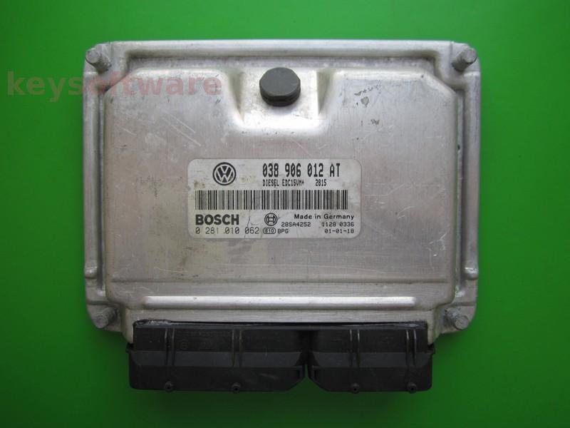 ECU Seat Leon 1.9TDI 038906012AT 0281010062 EDC15VM+ ASV