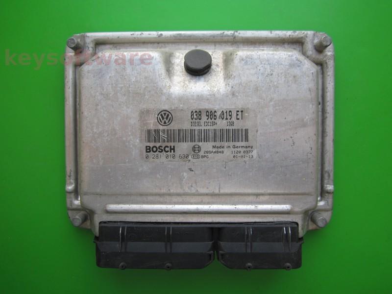 ECU Seat Alhambra 1.9TDI 038906019ET 0281010630 EDC15P+AUY