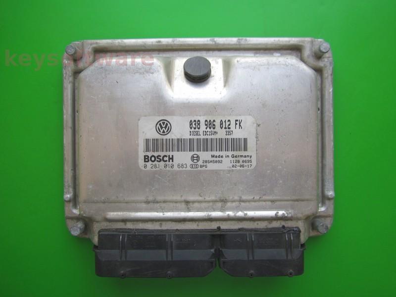 ECU Seat Leon 1.9TDI 038906012FK 0281010683 EDC15VM+ ASV }