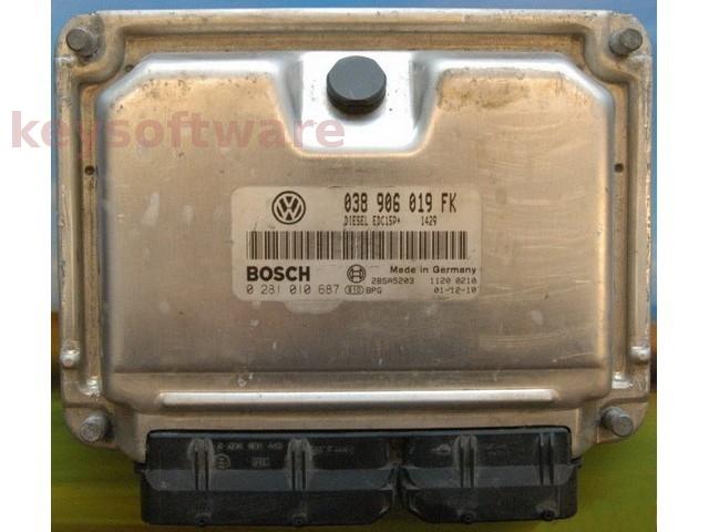ECU Seat Leon 1.9TDI 038906019FK 0281010687 EDC15P+ ARL {+