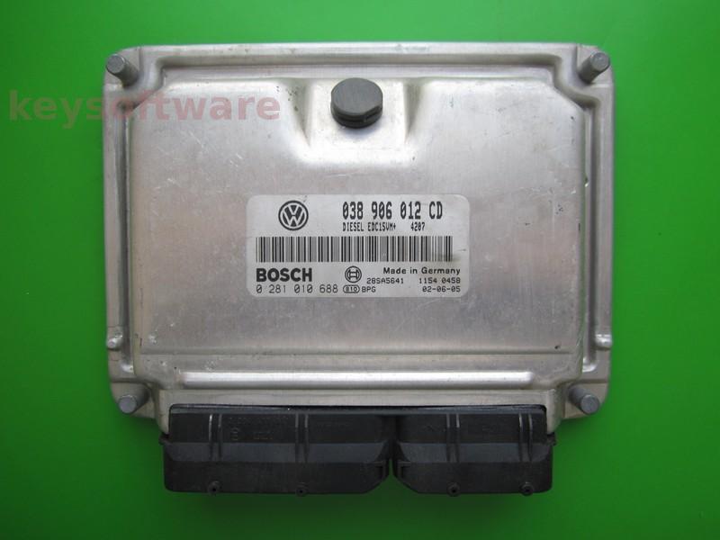 ECU Seat Ibiza 1.9SDI 038906012CD 0281010688 EDC15VM+ ASY