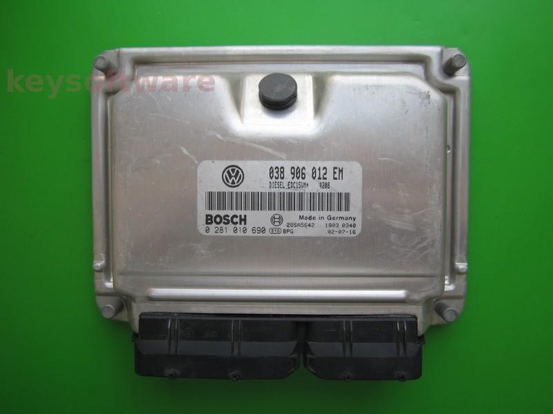 ECU Seat Cordoba 1.9SDI 038906012EM 0281010690 EDC15VM ASY