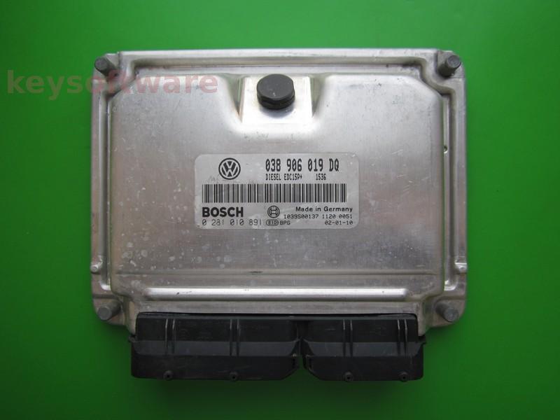 ECU Seat Ibiza 1.9TDI 038906019DQ 0281010891 EDC15P+ ASZ