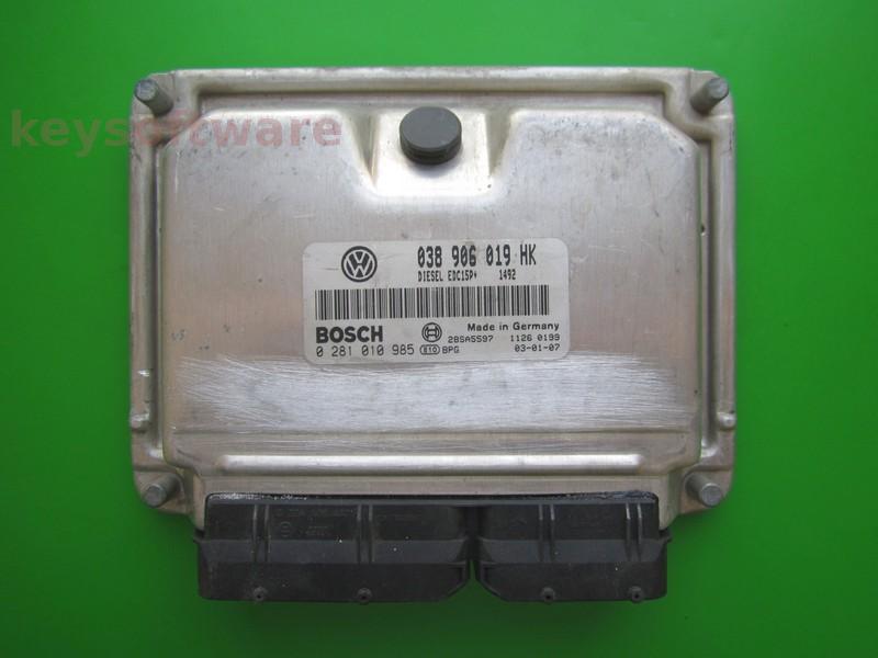 ECU Seat Leon 1.9TDI 038906019HK 0281010985 EDC15P+ ARL
