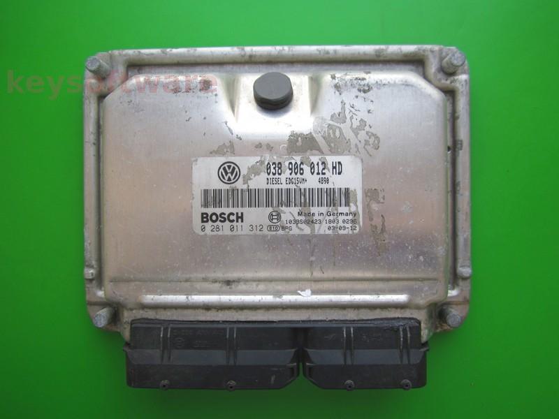 ECU Seat Leon 1.9TDI 038906012HD 0281011312 EDC15VM+ASV~