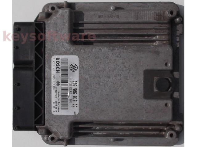 ECU Seat Altea 1.9TDI 03G906016DG 0281011885 EDC16U1 BKC {+