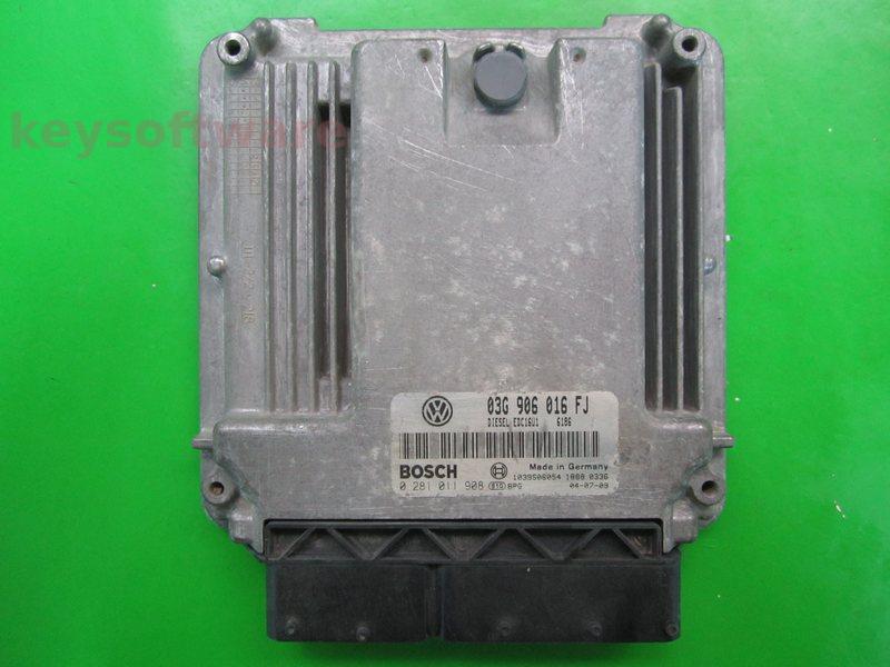 ECU Seat Altea 2.0TDI 03G906016FJ 0281011908 EDC16U1 AZV