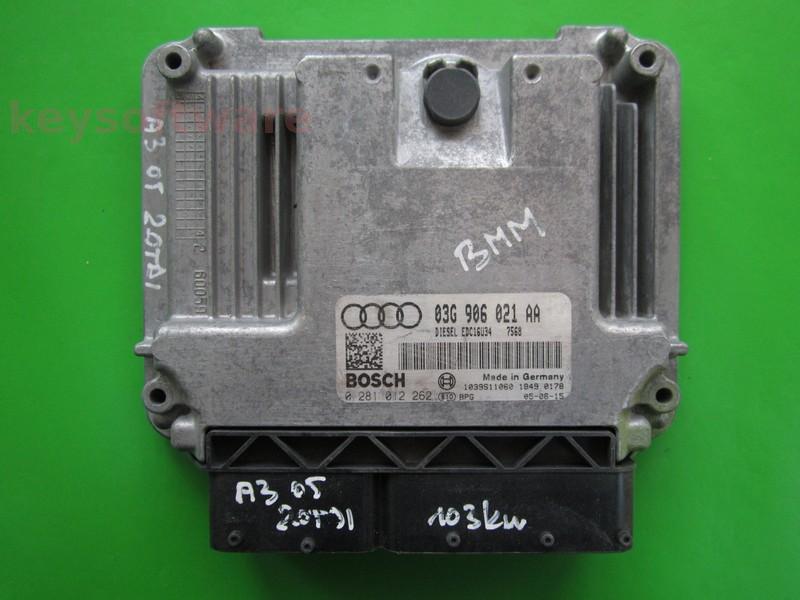 ECU Seat Leon 1.9TDI 03G906021AA 0281012262 EDC16U34 BMM