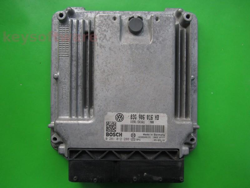 ECU Seat Altea 1.9TDI 03G906016HB 0281012288 EDC16U1 BKC