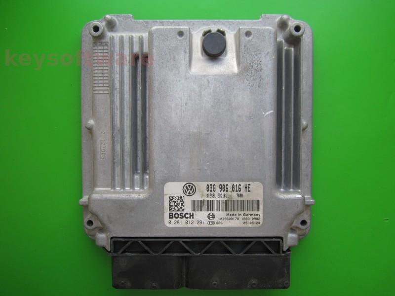 ECU Seat Altea 2.0TDI 03G906016HE 0281012291 EDC16U1 BKD
