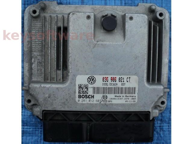 ECU Seat Leon 1.9TDI 03G906021CT 0281012607 EDC16U34 BLS {