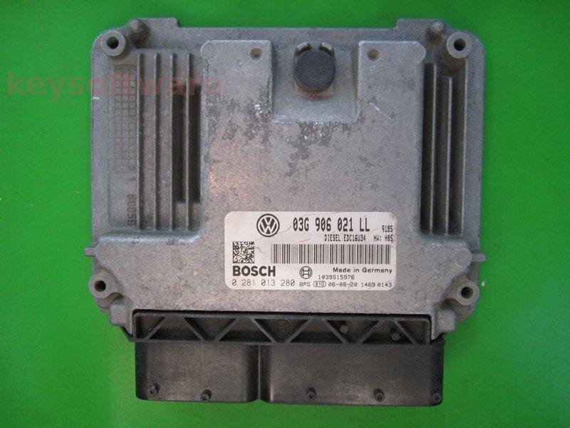 ECU Seat Leon 2.0TDI 03G906021LL 0281013280 EDC16U34 BKD H05