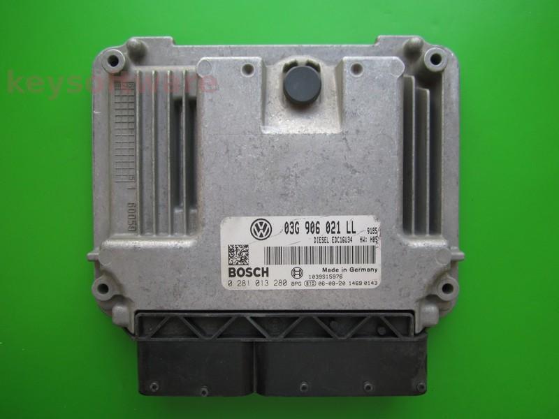 ECU Seat Leon 2.0TDI 03G906021LL 0281013280 EDC16U34 BKD H07}