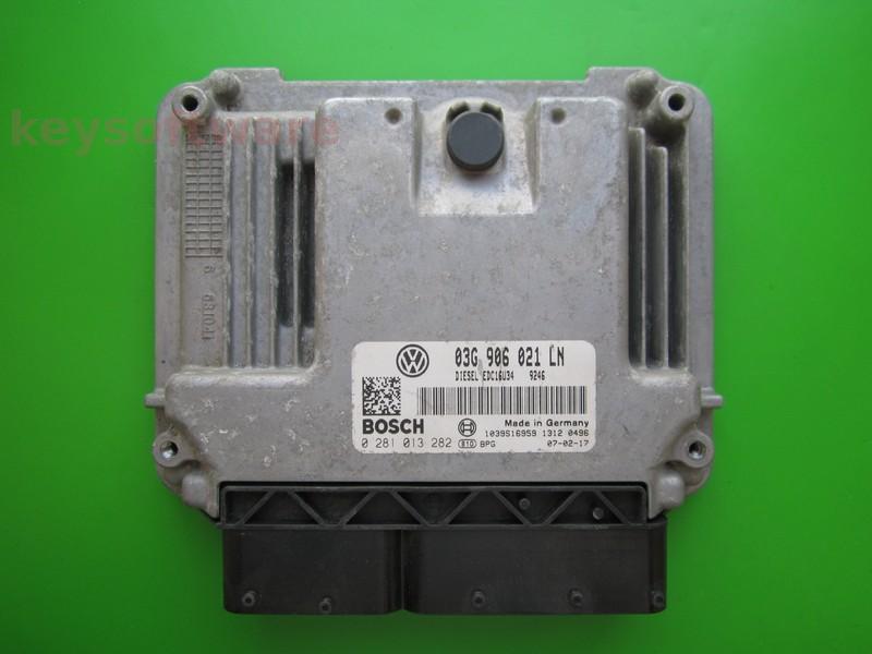 ECU Seat Toledo 1.9TDI 03G906021LN 0281013282 EDC16U34 BXE }