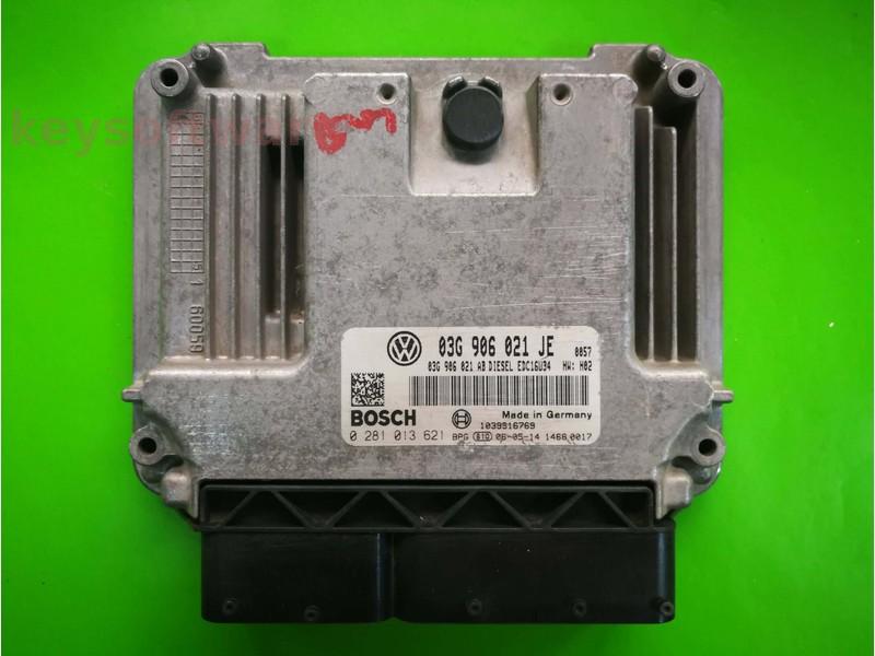 ECU Seat Leon 2.0TDI 03G906021JE 0281013621 EDC16U34 BMM H02