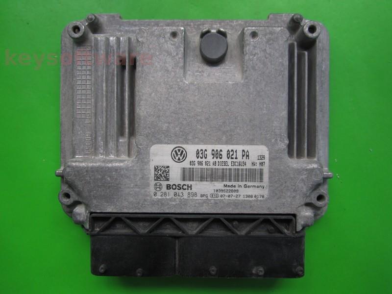 ECU Seat Leon 1.9TDI 03G906021PA 0281013898 EDC16U34 BLS H07