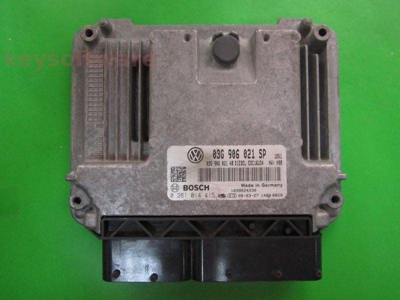 ECU Seat Leon 2.0TDI 03G906021SP 0281014415 EDC16U34 BMM H08