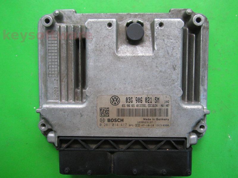 ECU Seat Toledo 1.9TDI 03G906021SM 0281014417 EDC16U34 BLS H07
