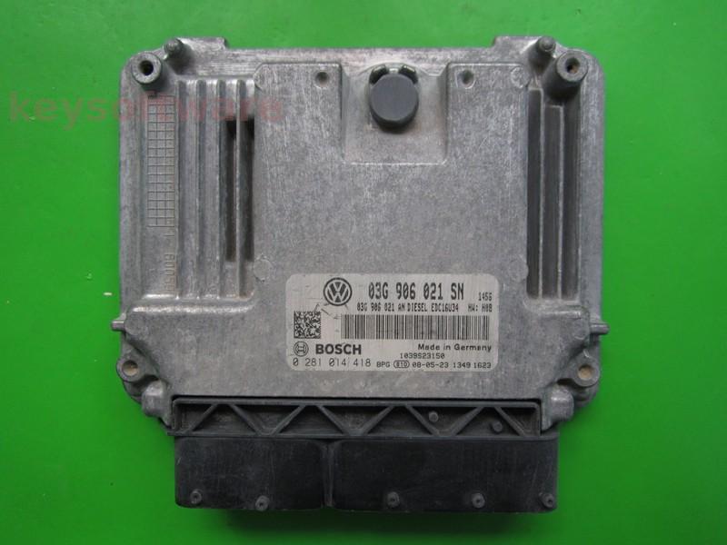 ECU Seat Altea 2.0TDI 03G906021SN 0281014418 EDC16U34 BKD H08