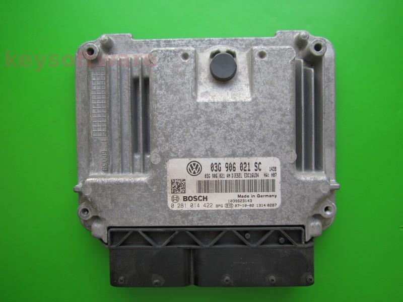 ECU Seat Leon 1.9TDI 03G906021SC 0281014422 EDC16U34 BXE H07