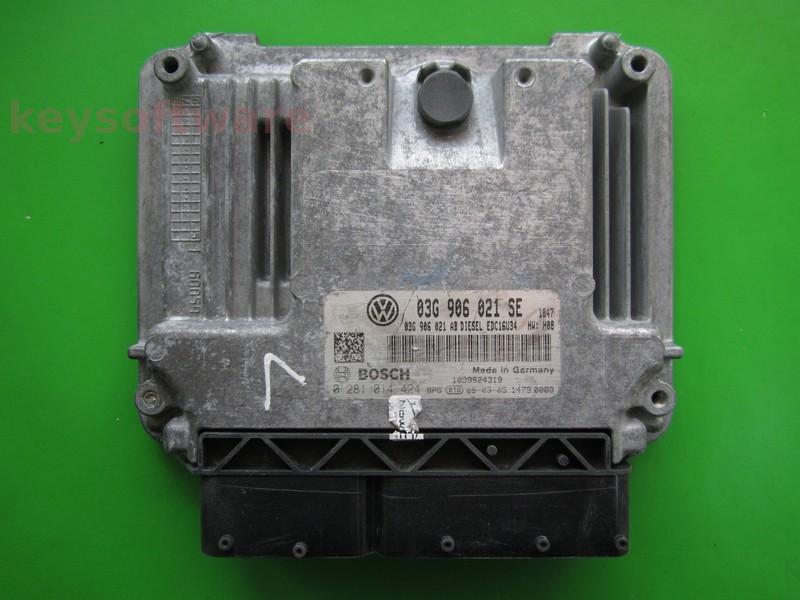 ECU Seat Leon 1.9TDI 03G906021SE 0281014424 EDC16U34 BLS H08 {