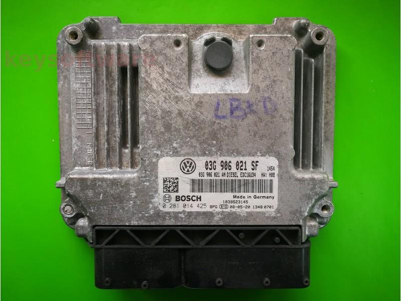 ECU Seat Leon 2.0TDI 03G906021SF 0281014425 EDC16U34 BKD H08