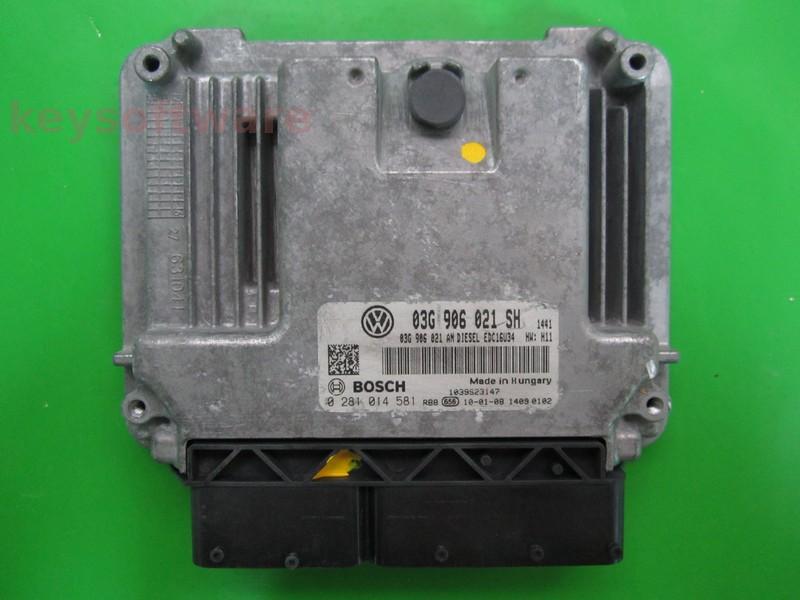 ECU Seat Toledo 1.9TDI 03G906021SH 0281014581 EDC16U34 BXF H11