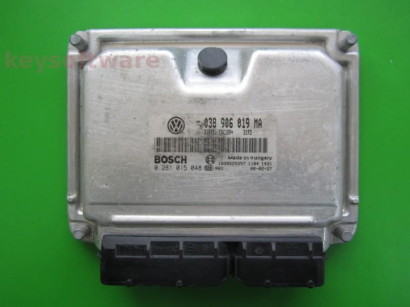 ECU Seat Ibiza 1.9TDI 038906019MA 0281015048 EDC15P+ AXR