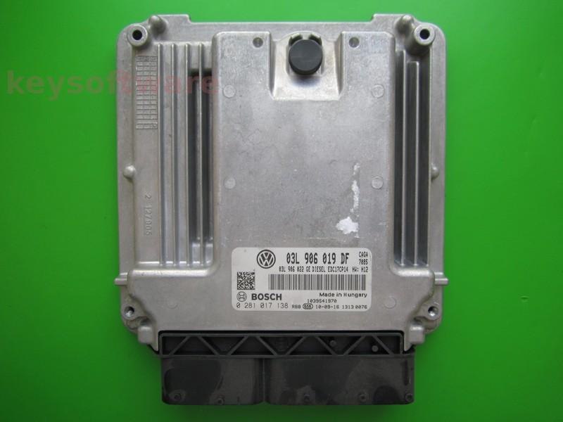ECU Seat Exeo 2.0TDI 03L906019DF 0281017138 EDC17CP14 CAGA H12