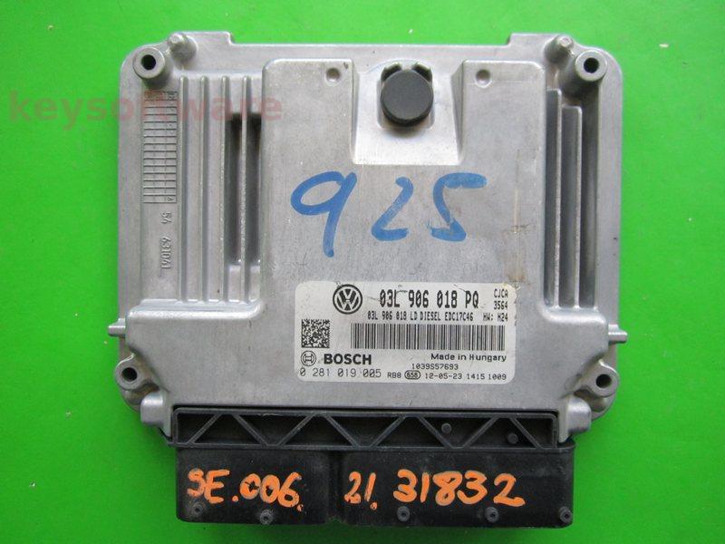 ECU Seat Exeo 2.0TDI 03L906018PQ 0281019005 EDC17C46 CJCA H24