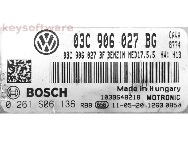 ECU Seat Alhambra 1.4 03C906027BG 0261S06136 MED17.5.5 CAVA H13