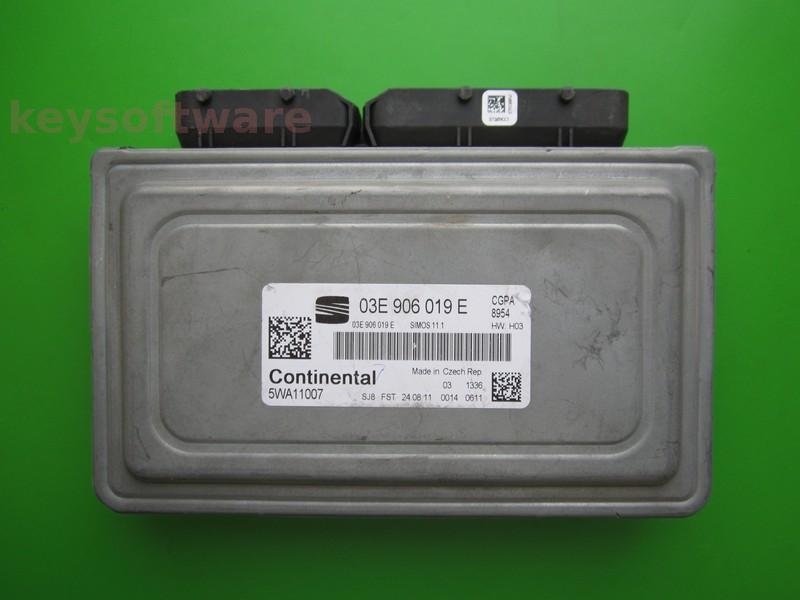ECU Seat Ibiza 1.2 03E906019E 5WA11007 SIMOS 11.1 CGPA }