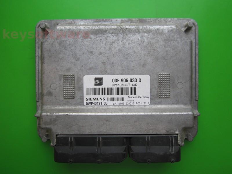 ECU Seat Ibiza 1.2 03E906033D 5WP40121 SIMOS 3PE AZQ