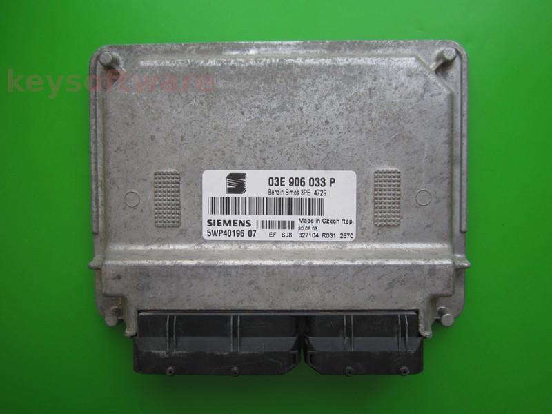ECU Seat Ibiza 1.2 03E906033P 5WP40196 SIMOS 3PE AZQ