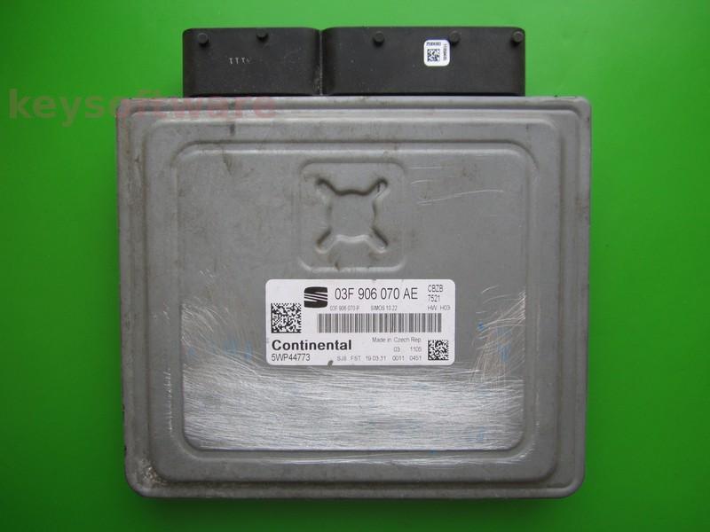 ECU Seat Ibiza 1.2 03F906070AE 5WP44773 SIMOS 10.22 CBZB H03