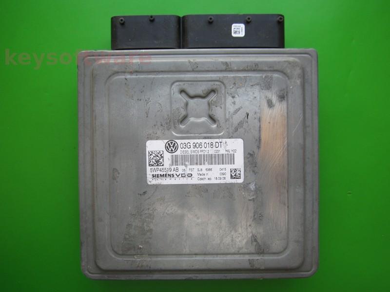 ECU Seat Leon 2.0TDI 03G906018DT 5WP45519 SIMOS PPD1.2 BMN