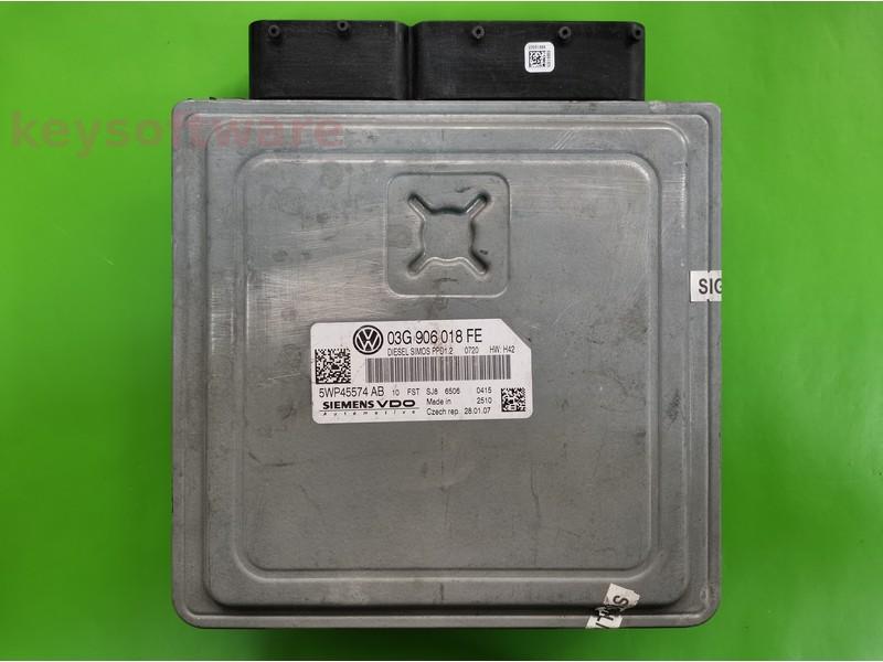 ECU Seat Altea 2.0TDI 03G906018FE 5WP45574AB SIMOS PPD1.2 BMN {