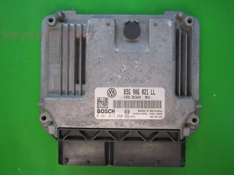 ECU Seat Leon 2.0TDI 03G906021LL 0281013280 EDC16U34 BKD