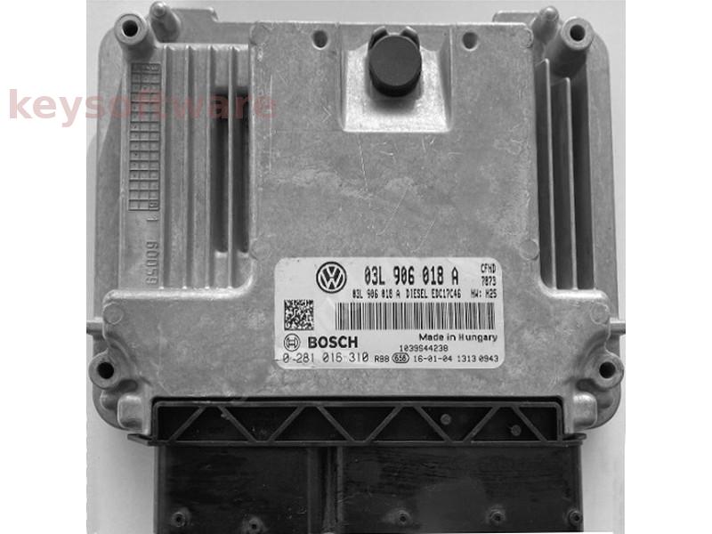 ECU Seat Ibiza 2.0TDI 03L906018A 0281016310 EDC17C46 CFHD