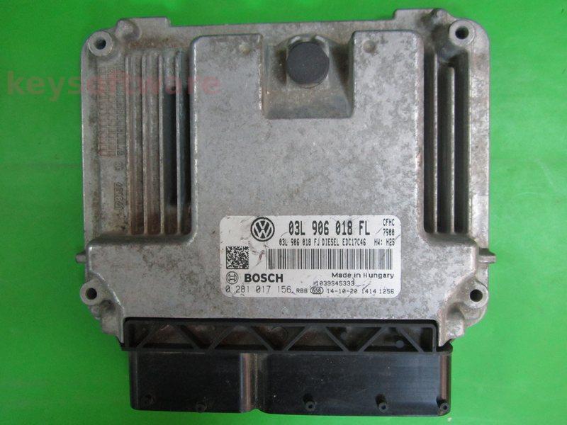 ECU Seat Altea 2.0TDI 03L906018FL 0281017156 EDC17C46 H25 CFHC