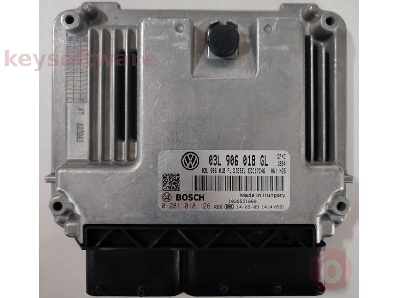 ECU Seat Altea 2.0TDI 03L906018GL 0281018126 EDC17C46 CFHC H25{