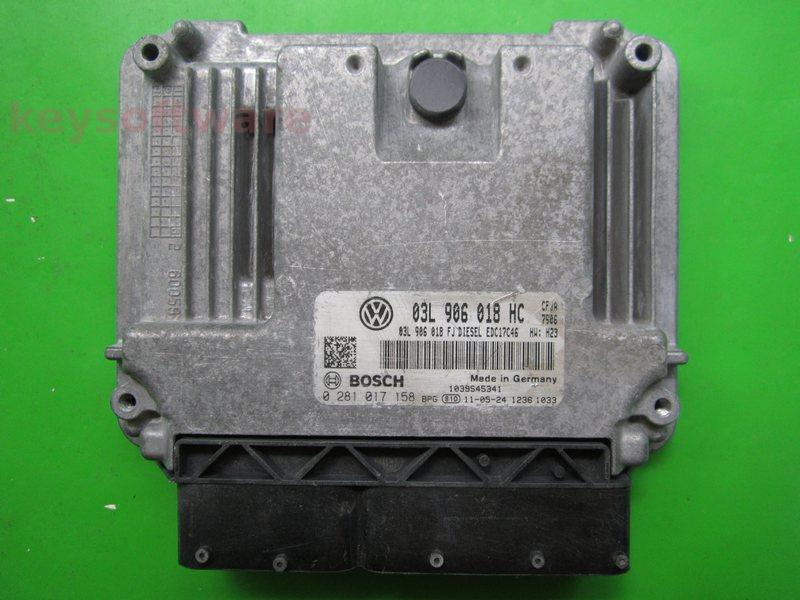 ECU Seat Leon 2.0TDI 03L906018HC 0281017158 EDC17C46 CFJA H23
