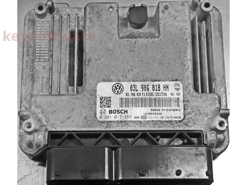 ECU Seat Altea 2.0TDI 03L906018HN 0281017159 EDC17C46 CFHC{