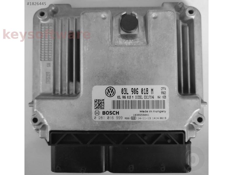 ECU Seat Alhambra 2.0TDI 03L906018M 0281016999 EDC17C46 CFFA H28