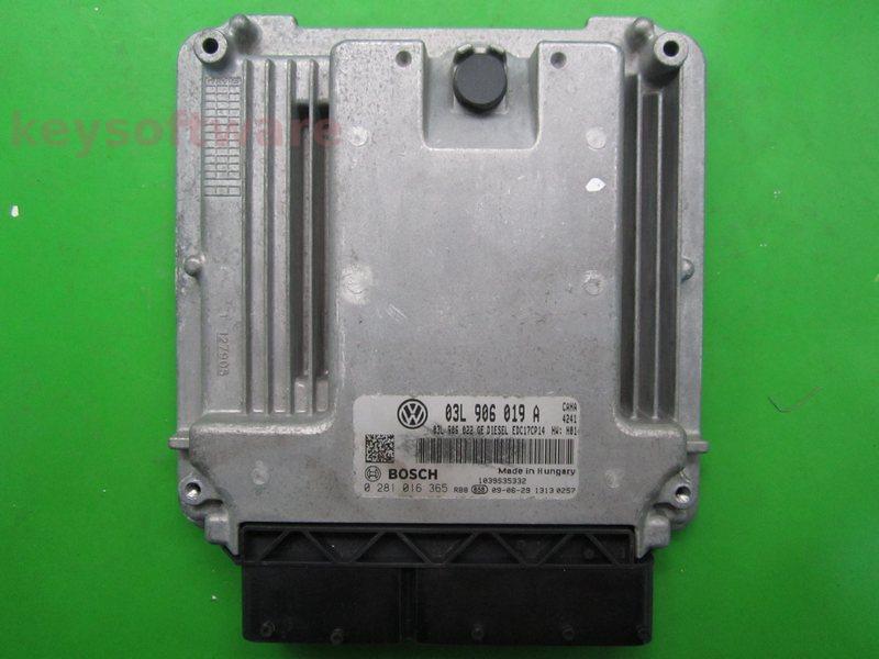 ECU Seat Exeo 2.0TDI 03L906019A 0281016365 EDC17CP14 CAHA H01
