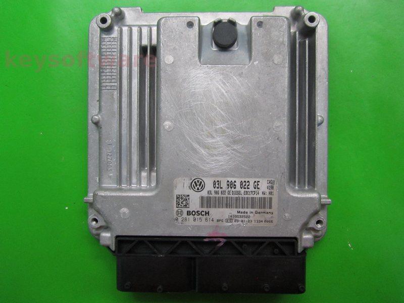 ECU Seat Exeo 2.0TDI 03L906022GE 0281015614 EDC17CP14 CAGA H01