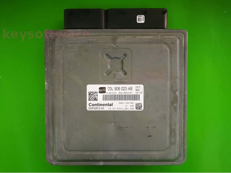 ECU Seat Leon 1.6TDI 03L906023AB 5WP42812 SIMOS PCR2.1 CAYC